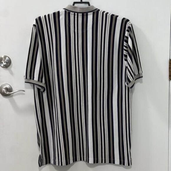 Vtg Levis Mens Brittania Striped Short Sleeve Polo Shirt 100% Cotton Size XL - Picture 5 of 12